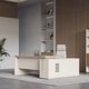 thumbnail image 5 of Reception Executive Office Desks Corner Standing Work Desktop Desks Modern Luxury Drawers Bureau Meuble Office Furniture WJ25XP My Lux Decor Round, 5 of 10