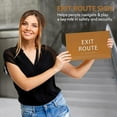 thumbnail image 5 of 6" X4" Exit Route Sign- Tactile Graphics Grade 2 Braille Text | Modern Utility Wall Mount ADA Compliant Plastic Signs For Schools, Offices, Businesses, Apartments & Restaurants, 5 of 7