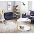 thumbnail image 3 of Casper Contemporary Accent Chair in Gold Metal and Black Velvet by LumiSource, 3 of 11