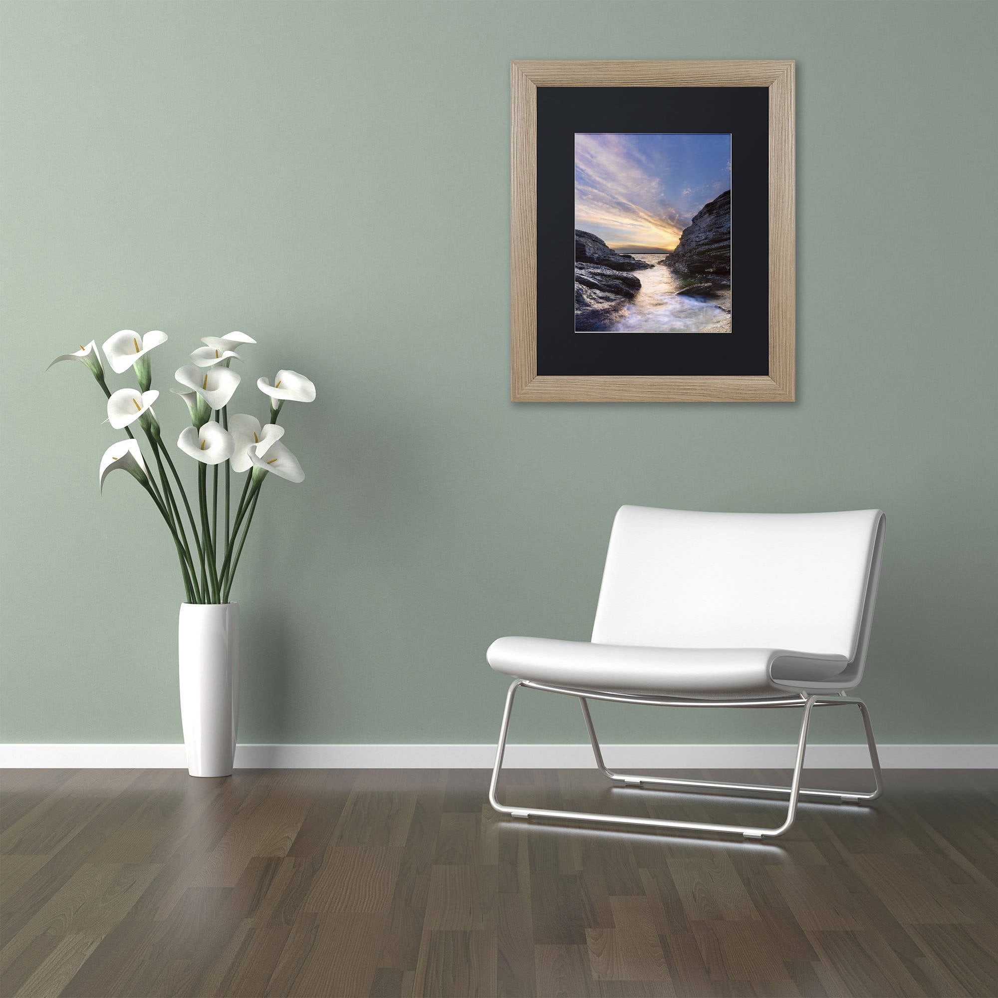 Trademark Fine Art "Cloud Feather" Canvas Art by Michael Blanchette Photography Black Matte, Birch Frame
