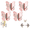 butterfly wall hooks-Pink-4pcs-A2, variant on Butterfly Rotating Self Adhesive Hooks, Butterfly Clasp Bathroom Corner Hook with 3-Hook 270° Swivel, Wall Mount Storage Hooks, No Drill Wall Mount Storage Hook for Home Kitchen Pink-4pcs