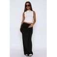 thumbnail image 3 of Low waist pleated straight long skirt (L, Blue), 3 of 9