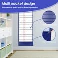 thumbnail image 6 of FUYGRCJ Daily Schedule Pocket Chart 14 Pockets Kids Scheduling Pocket Chart with 18 Reusable Erasable Cards Space Saving Classroom Hanging Pocket Chart for Classroom Office Home Preschool, 6 of 10