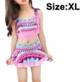 thumbnail image 1 of Girls Floral Printing Bathing Suits Ruffle Flounce Two Piece Swimsuits Split Swimsuit Skirt swimsuit, 1 of 5