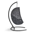 thumbnail image 2 of Modway Encase Outdoor Patio Rattan Swing Lounge Chair in Gray/Black, 2 of 8