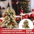 thumbnail image 2 of Pin Artificiel de Table de 24 Pouces Pré-Illuminé avec Branches Enneigées, Baies Rouges, Pommes de Pin et Lumières DEL Blanc Chaud pour Décoration de Noël, Maison, Bureau, Fêtes, 2 of 5