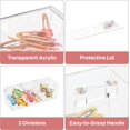 thumbnail image 3 of Hair Accessories Organizer for Girls, Clear Hair Bow Tie Clip Scrunchie Holder Organizer with Removable Divider, Cute Small Stackable Storage Drawer Container Caddy Box, Kids Women Vanity Accessories, 3 of 7