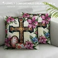 thumbnail image 3 of Creowell Easter Pillow Covers Pink Rabbit Truck Carrot Eggs Throw Pillows Cases Spring Holiday Farmhouse Cushion Covers Square Pillowcases Couch Decor for Living Room Home Outdoor, 3 of 5