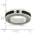thumbnail image 7 of Edward Mirell Titanium Cable&Black Spinel w/Sterling Silver Bezel 7mm Band, 7 of 7