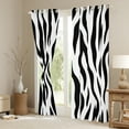 thumbnail image 3 of Homewish Geometric Waves Lines Curtains Pack of 2 (42x84 Each),Zebra Pattern Stripes Curtains Blackout,White Black Bedroom Curtains For Boys Kids,Ultra Soft Home Decor, 3 of 6