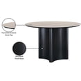 thumbnail image 2 of Bowery Hill Contemporary Black Oak Veneer And Sintered Stone Dining Table, 2 of 7