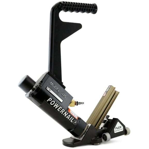 Powernail 445PRXLSW Pneumatic 16 Gauge L-Cleat Flooring Nailer with FLEX Power Roller Adjustable Base