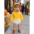 thumbnail image 3 of RUINIXCW Newborn Baby Girl Boy Chick Costume Infant Halloween Easter Outfit Spring Fall Winter Clothes Chicken Romper Long Sleeve Hooded Jumpsuit, 3 of 10