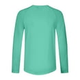 thumbnail image 4 of Mens Shirts Long Sleeve Lightweight Breathable Simple Solid Color Skinsuit Long Sleeve Crew Neck Top Green 2XL, 4 of 4