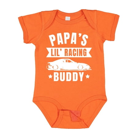 

Inktastic Papas Lil Racing Buddy Gift Baby Boy or Baby Girl Bodysuit