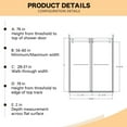 thumbnail image 4 of ExRoll-P Allsumhome 56"-60"W x 76"H Matte Black Sliding Bathroom Door with 10mm Tempered Glass and Easy Clean Coat, 4 of 24