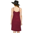 thumbnail image 4 of Made by Johnny Women's V-Neck Spaghetti Strap Tunic Short Dress XXXL WINE, 4 of 6