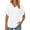 W10-White, variant on Rhuody Womens T Shirts Summer Solid Color T Shirt V Neck Short Sleeve Tops Versatile Women Clothing Blue