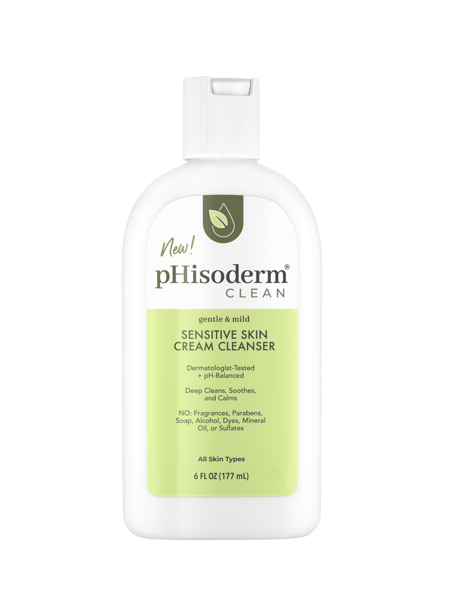 pHisoderm Clean Sensitive Skin Cream Cleanser, 6 fl oz