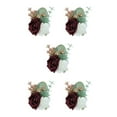 thumbnail image 2 of maskred Vintage Boutonnières Poignet Fleurs pour la Texture Simulée Durable en Plastique PE Vin Rouge 5Set, 2 of 6