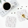 thumbnail image 4 of Gaeub Rabbit Eating Print 4 Pcs Leather Coasters for Drinks ,Drink Coasters Sets,Drink Table Cup Coasters for Living Room Kitchen Coffee Decor-Square, 4 of 6