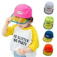 thumbnail image 3 of Summer Unisex Kid Letter Embroidery Anti UV Splicing Adjustable Hat Baseball Cap, 3 of 10
