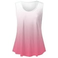 thumbnail image 4 of Tank Tops for Women under $5 Sleeveless Round-Neck Solid Loose Pullover T-shirt Pink M, 4 of 5