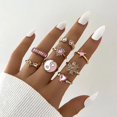thumbnail image 1 of Conjunto de 8 anillos de acero inoxidable para mujer, Set de 8 anillos de moda para Navidad, árbol de Navidad, bastón, lazo de Santa y alce, regalo gratis, 2022, 1 of 4