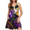 thumbnail image 5 of Women Dresses Xqxayjr Womens Mardi Gras Dresses with Pockets Carnival Parade Party Sleeveless Knee Length Cute Beach Dress Summer Casual Flowy Swing Midi Tank Graduation Dress, 5 of 5