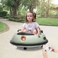 thumbnail image 7 of NEILA 12V Kids Ride on Bumper Car 360° Spin Battery Powered Electric Fun Toys with Remote Control  , LED Lights , Safety Belt , Music , 2 Driving Modes for Toddlers Boys and Girls (Green), 7 of 7