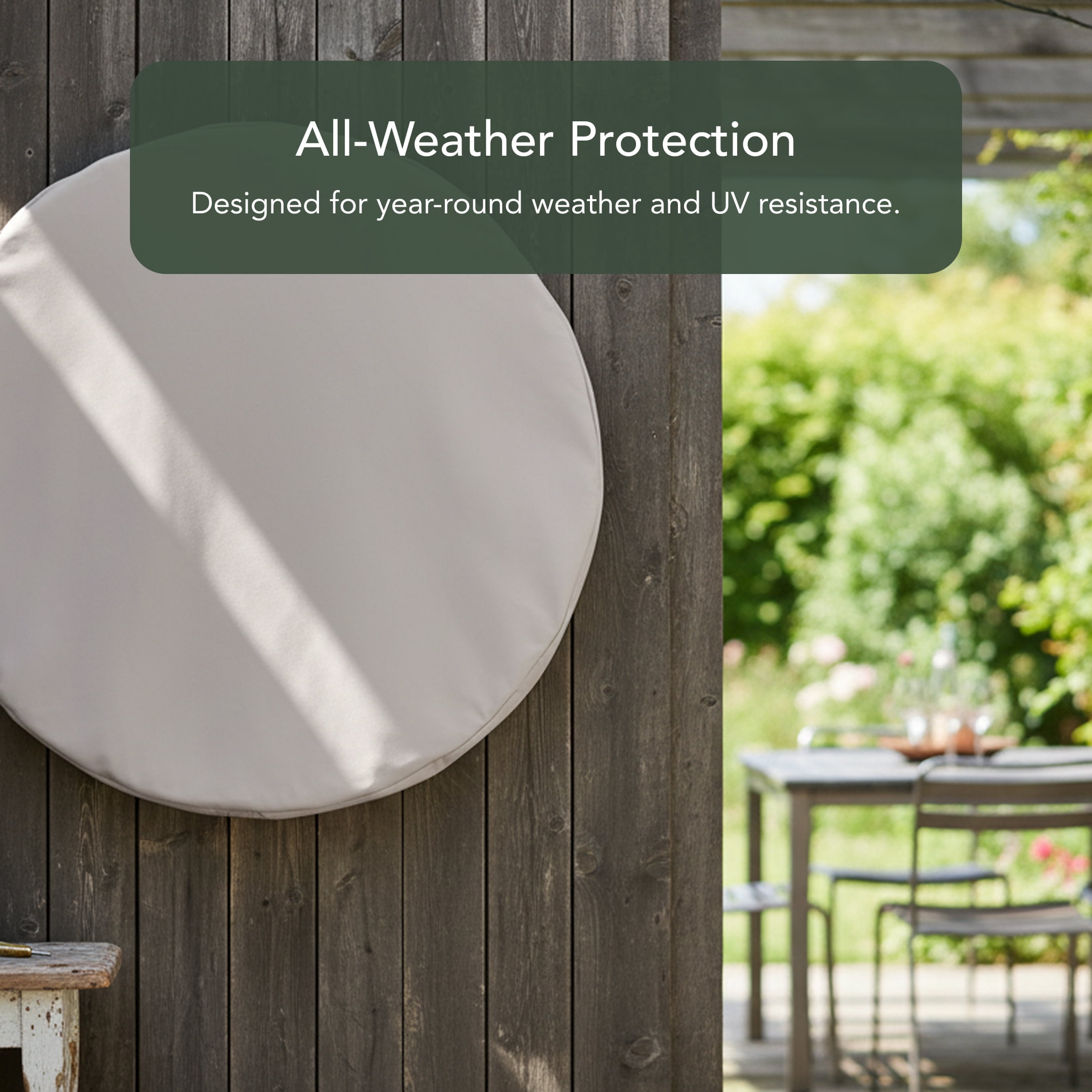 Covermates Outdoor Dartboard Cover - Weather Resistant, Drawcord Hem, 18-24 Diameter, Grey