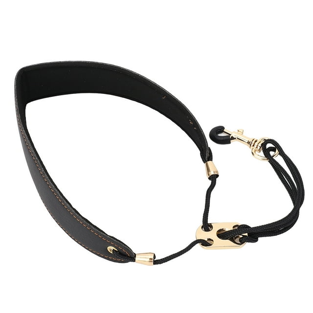 Saxophone Neck Strap,PU Leather Adjustable Saxophone Strap for Alto Baritone Treble Saxophones