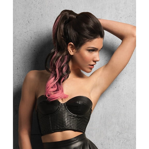 Pink Buttered Toast (R1416T) - Hairdo 23" Color Splash Wrap Around Pink Pony with SLEEKSHOP Teasing Comb by HairUWear - (PACK OF 1)