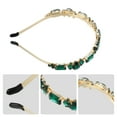 thumbnail image 4 of Unique Bargains 1 Pcs Women Knotted Headbands Fashion Vintage Thin Rhinestone Metal Headbands Hair Accessories Green, 4 of 7