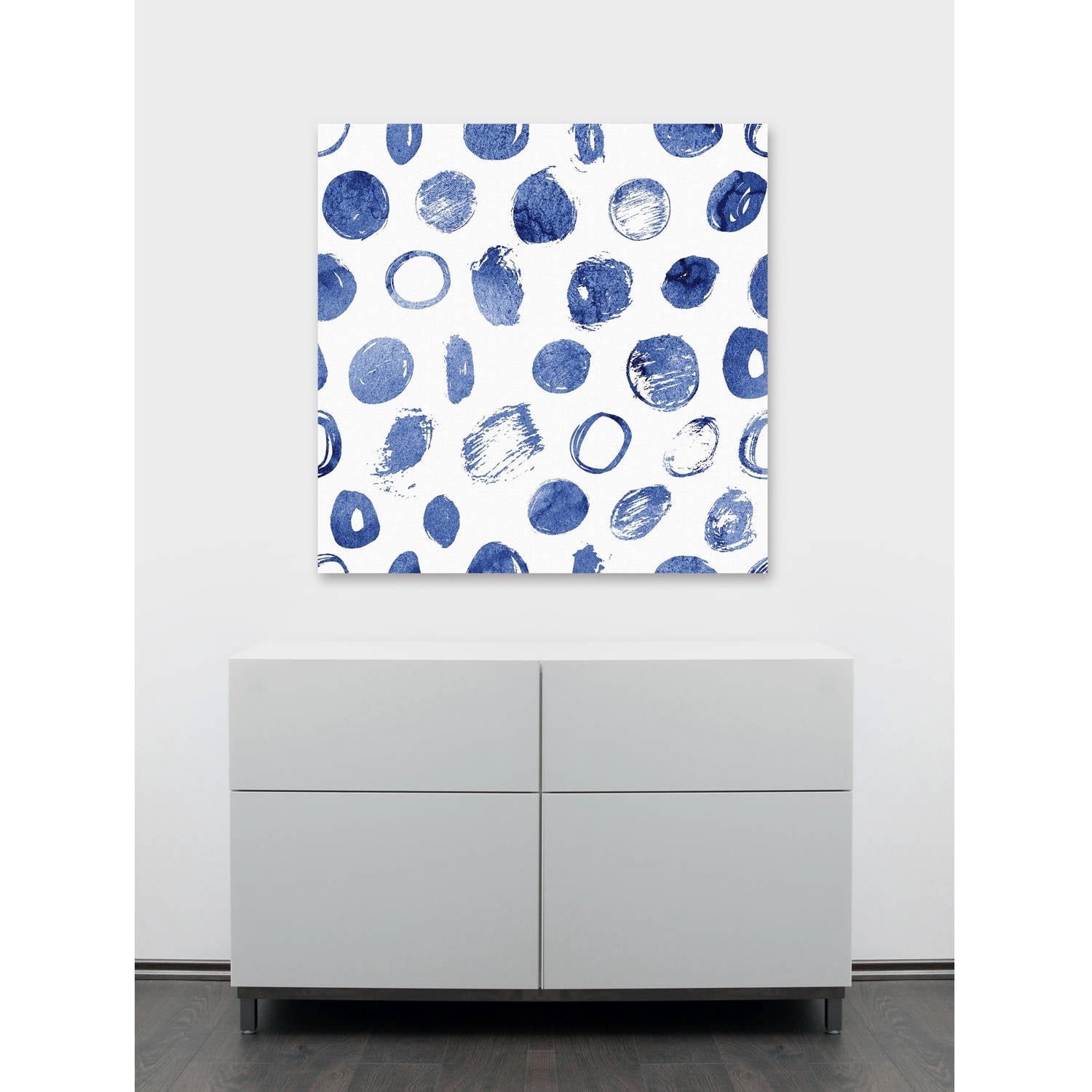 "Blue Art" Painting Print on Wrapped Canvas