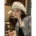 thumbnail image 2 of Warm Berets for Women Solid Color Beret Hats for Women French Style Beanies Winter Hat Casual Knit Hat Chic Lady, 2 of 7