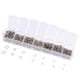 thumbnail image 1 of Kit de 1500 piezas de anillas abiertas para reparar collares y manualidades (con plástico). Plata, 1 of 9