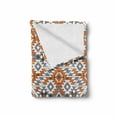 thumbnail image 2 of Ethnic Soft Flannel Fleece Throw Blanket, Folkloric Pattern with Zigzags and Geometrical Details Design Repetition, Cozy Plush for Indoor and Outdoor Use, 50" x 60", Orange Dimgray Grey, by Ambesonne, 2 of 6