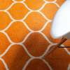 thumbnail image 5 of Rugs.com Lattice Frieze Collection Rug – 3' Round Orange Medium Rug Perfect For Kitchens, Dining Rooms, 5 of 9