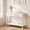 White, variant on iooHug 29.53 Inch Tall Narrow Console Table with Drawers & Storage Shelf, White Wood Entryway Sofa Table for Hallway Living Room Front Hall