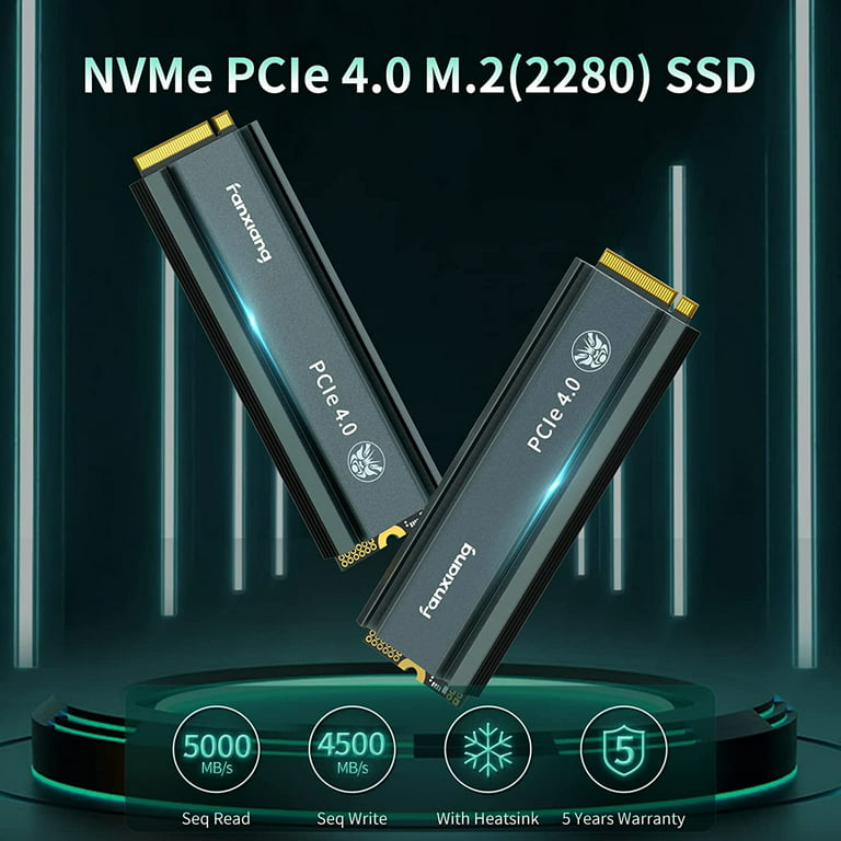 Relétech SSD PS5 M.2 NVMe PCIE 4.0 × 4 1TB 2TB 2280 Dram cache NAND flash  Solid-State Drive Pour ordinateur de bureau PlayStation 5