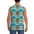 thumbnail image 4 of Uemuo Turtles And Seahorses Pattern Men's Sleeveless T-Shirt,Muscle Athletic Tank Top, Moisture-wicking Quick-dry Breathable Classic Tee Top for Gym Run Outdoor Sports-, 4 of 8