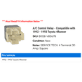thumbnail image 2 of A/C Control Relay - Compatible with 1992 - 1993 Toyota 4Runner, 2 of 2