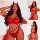 thumbnail image 2 of Sujetador de lencería de malla exquisita para mujer + conjunto de bragas Babydoll Cut-Out Sleepwear Fridja  nalpqowj41591, 2 of 7