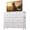 White Wood Grain Print, variant on GALAXHERO 7 Drawer Dresser, TV Stands for 45" TV, Chest of Drawers with Fabric Bin for Bedroom, Living Room, Entryway, Pink