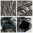 thumbnail image 3 of Bolso de mano acolchado para mujer bolso informal con asa superior bolso de compras de invierno ajustable con correa, 3 of 9
