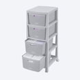 thumbnail image 2 of Cajonero Organizador Plástico 4 Cajones Multiusos Fique Gris Hielo Rimax, 2 of 4