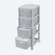 thumbnail image 2 of Cajonero Organizador Plástico 4 Cajones Multiusos Fique Gris Hielo Rimax, 2 of 4