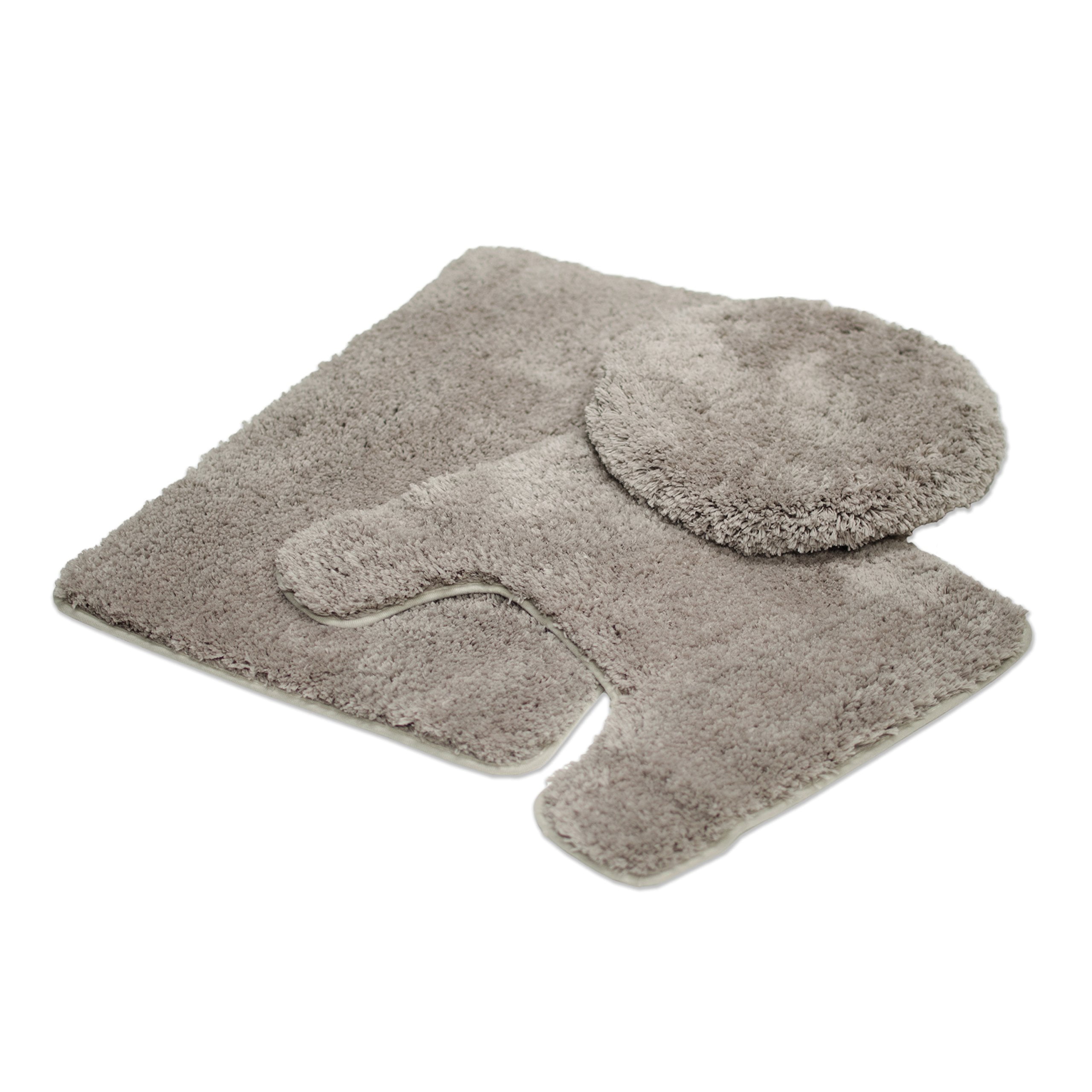 3 PC Bathroom Rug Set Contour Mat Toilet Lid Cover Ultra Soft Fluffy Queen Mary - Picture 19 of 42