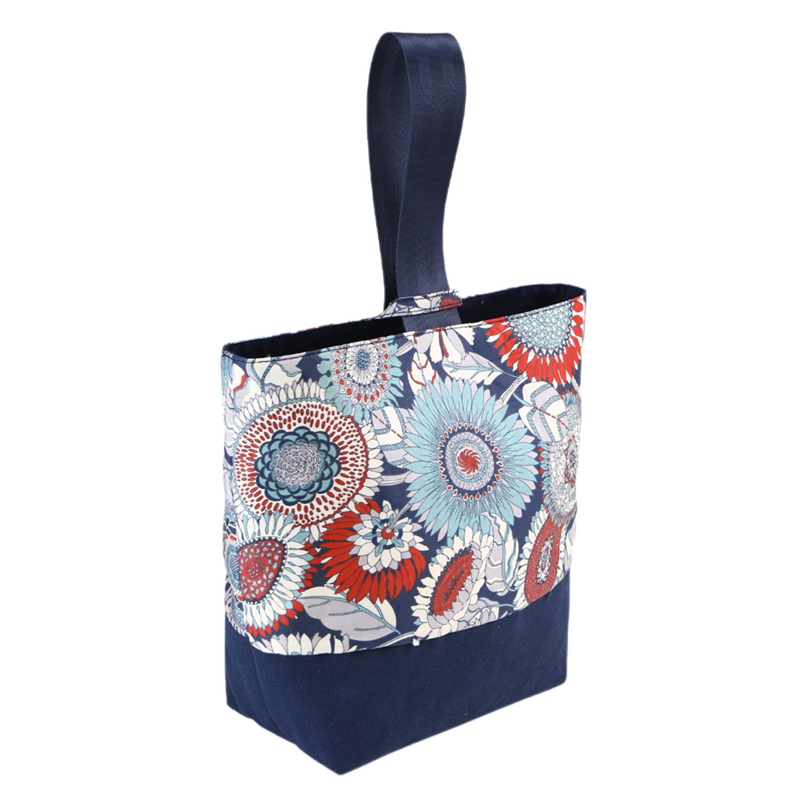 amagogo Yarn Bag for Crocheting Storage Drum Stylish Portable Yarn Organizer Knitting Tote Bag for Household Travel Knitting Supplies